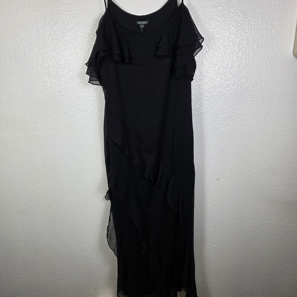 Wild Fable Women's Tiered Maxi Sundress Women's Size L Black